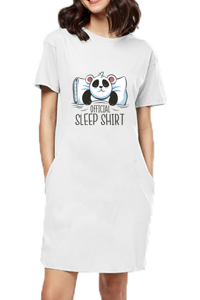 Panda Sleep T-Shirt Dress