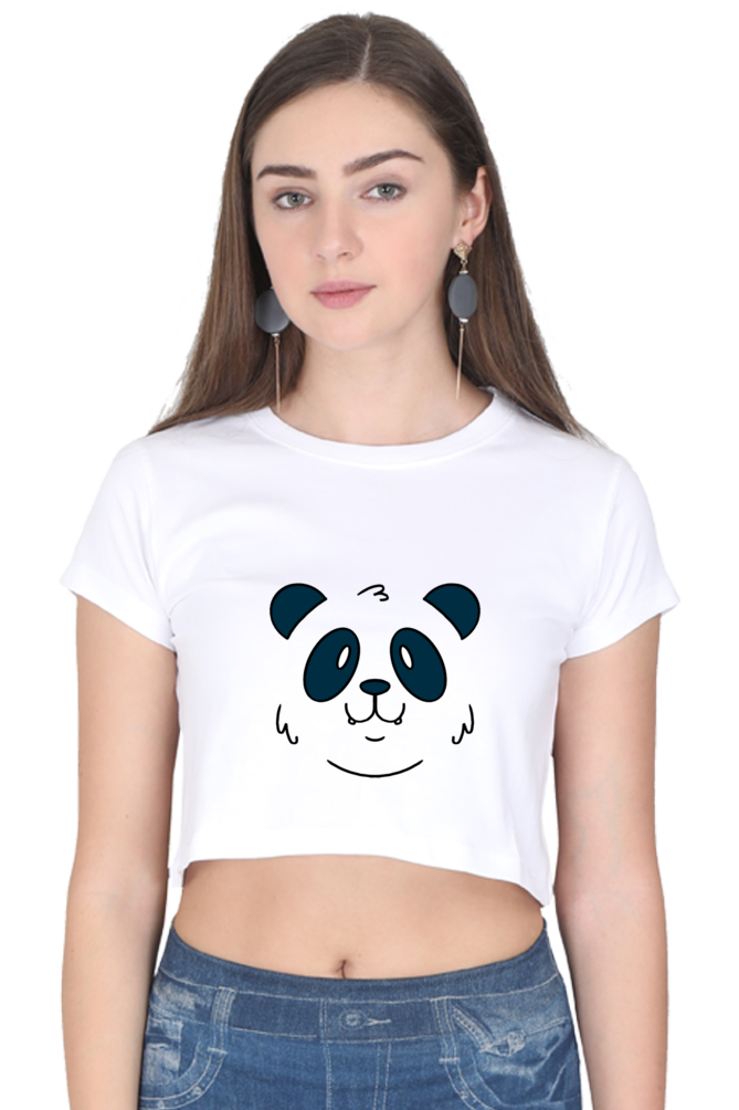 Panda Face Crop Top