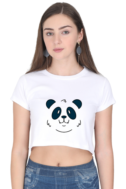 Panda Face Crop Top