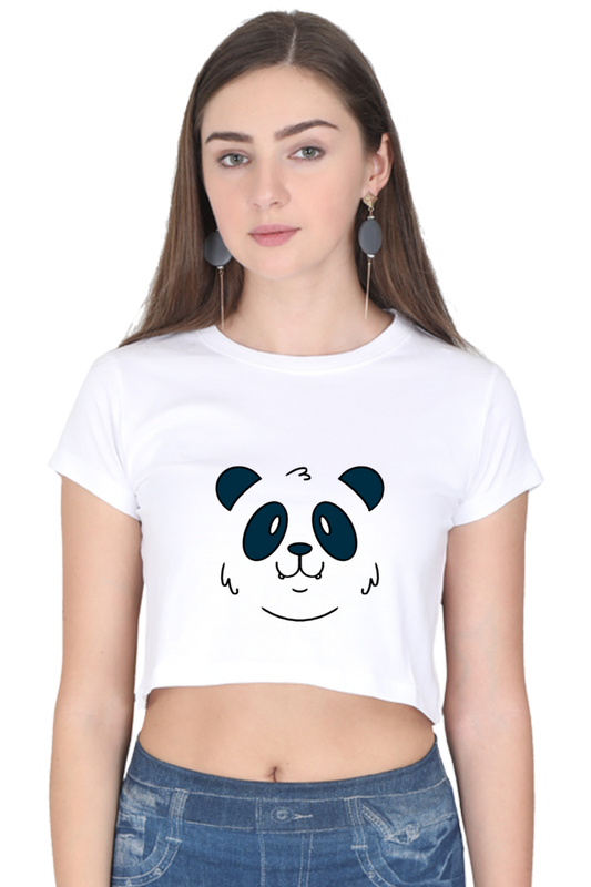 Panda Face Crop Top