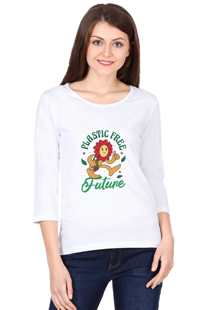 Plastic Free Flower Round Neck Full Sleeve