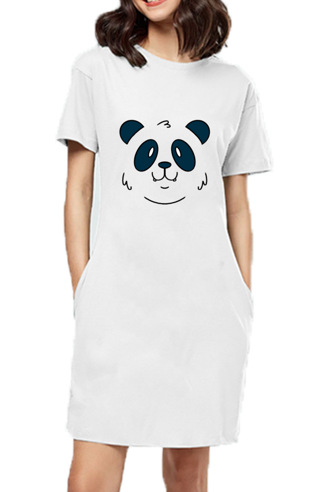 Panda Face T-Shirt Dress