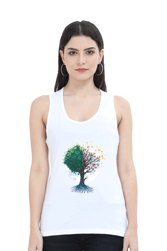 Tree Of Butterflies Autumn Tank Top