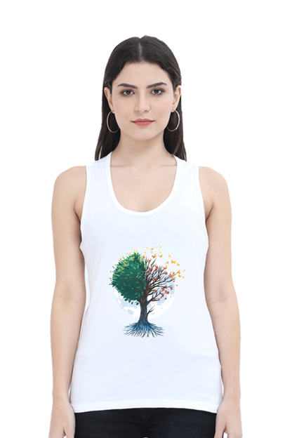 Tree Of Butterflies Autumn Tank Top