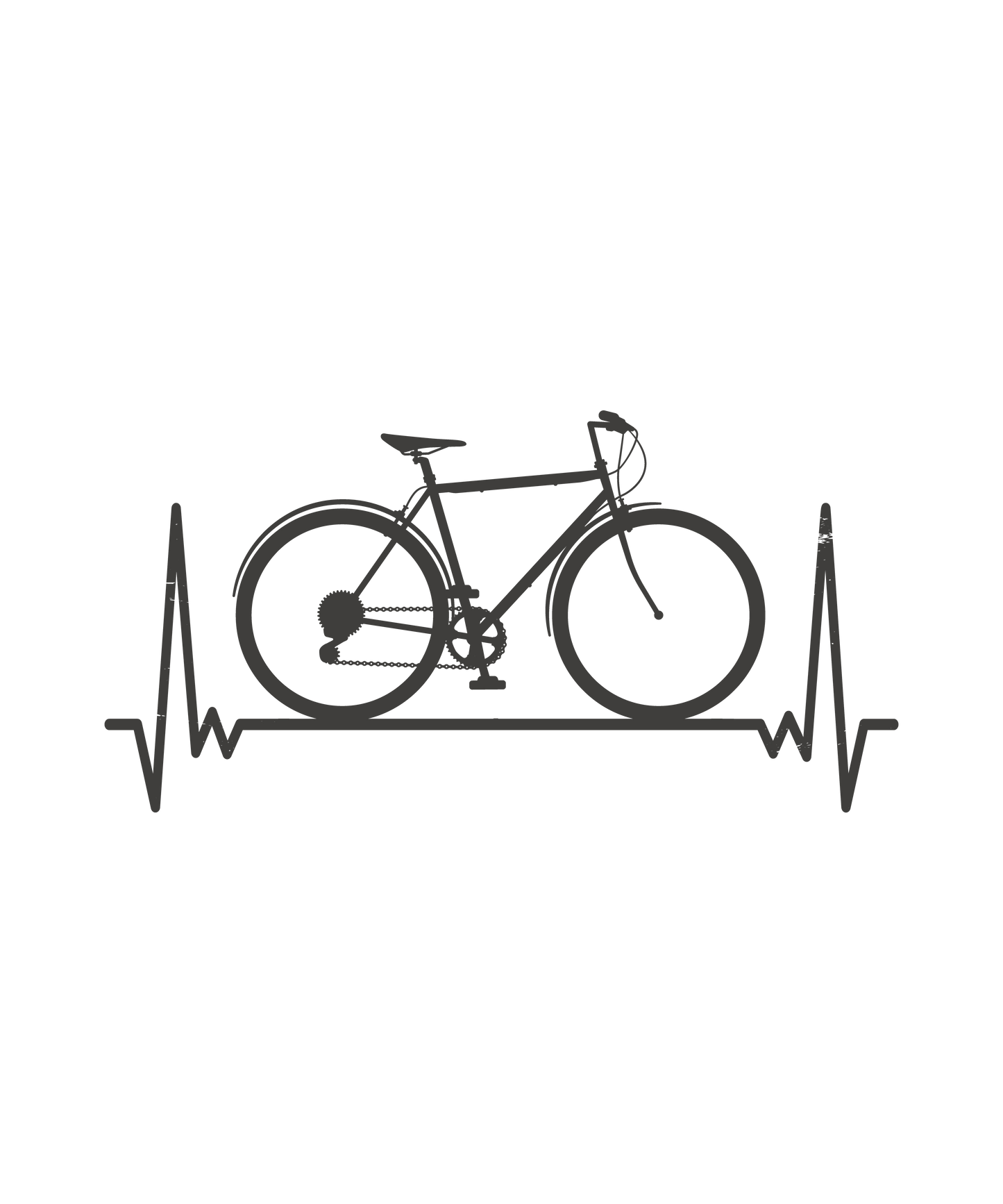 Heartbeat Bike Hooded Sweat Shirt