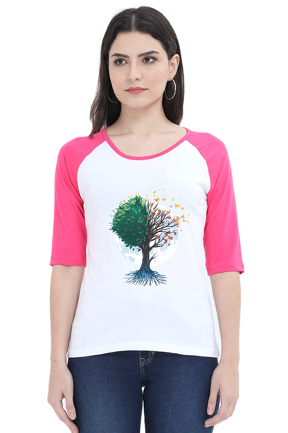 Tree Of Butterflies Autumn Raglan Full Sleeve