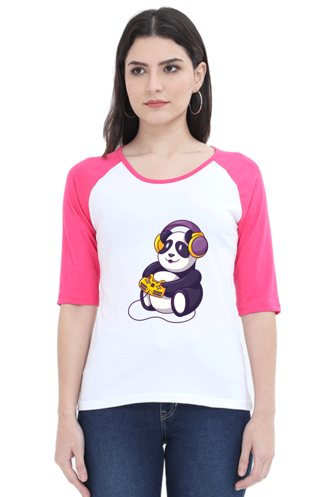 Gamer Panda Raglan Full Sleeve
