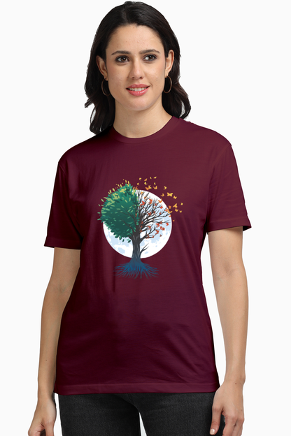 Tree Of Butterflies Autumn Supima T-Shirt