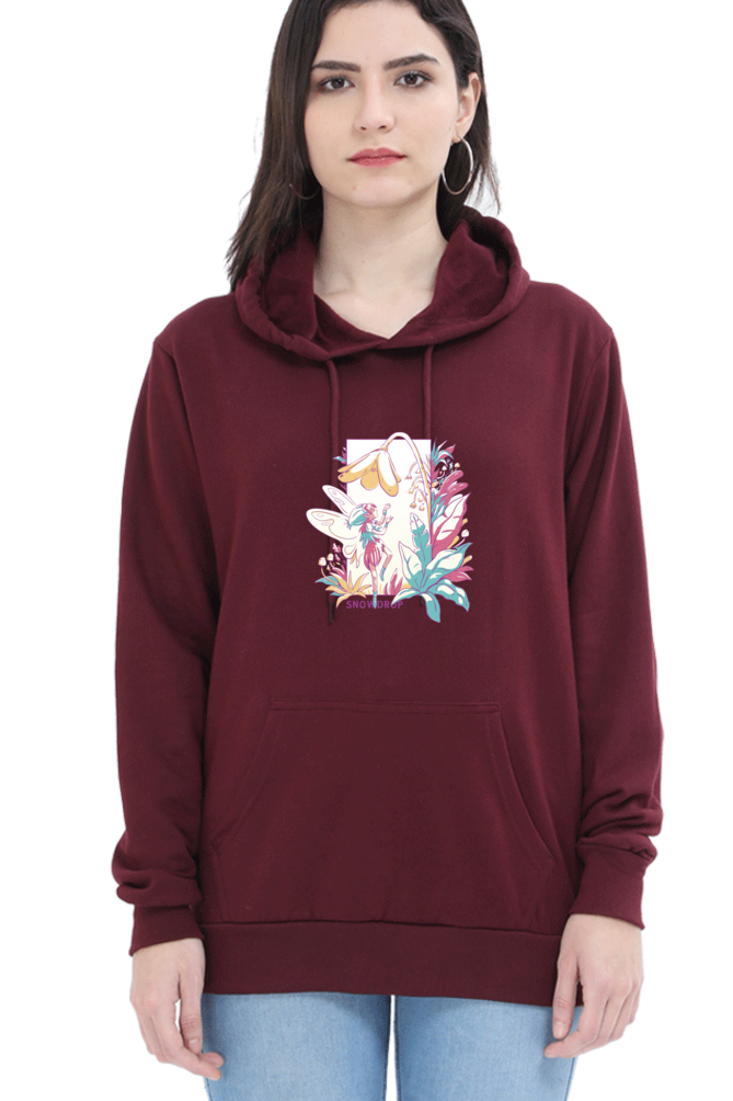 Small Fairy With Flowers Hooded Sweat Shirt