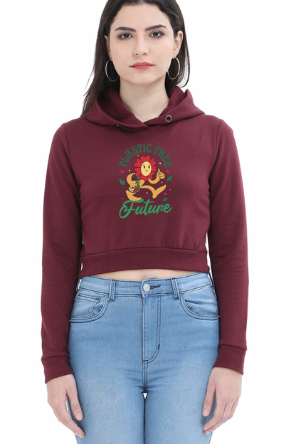 Plastic Free Flower Crop Hoodie
