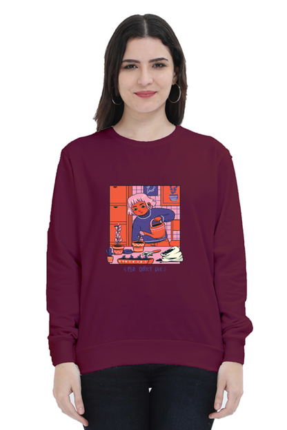 Girl Watering Plant Sweatshirt