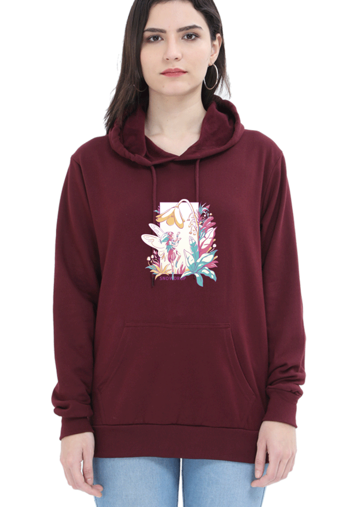 Small Fairy With Flowers Hooded Sweat Shirt