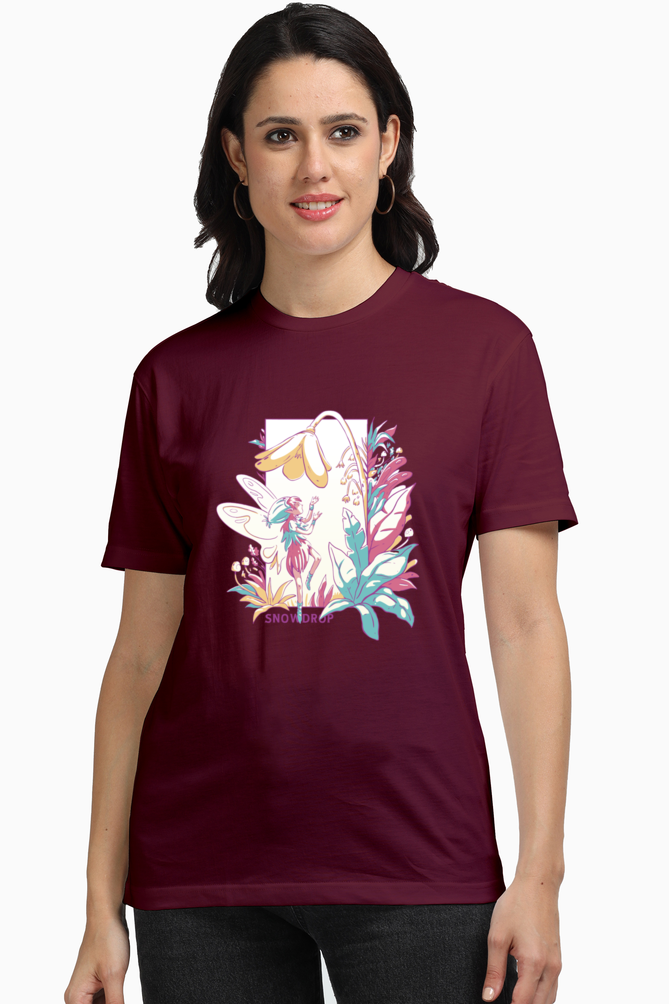 Small Fairy With Flowers Supima T-Shirt