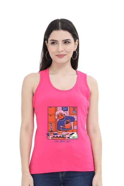 Girl Watering Plant Tank Top
