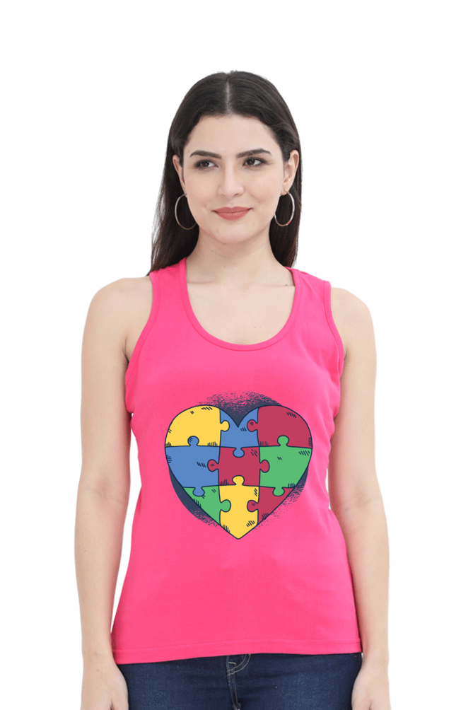 Autism Heart Puzzle Tank Top