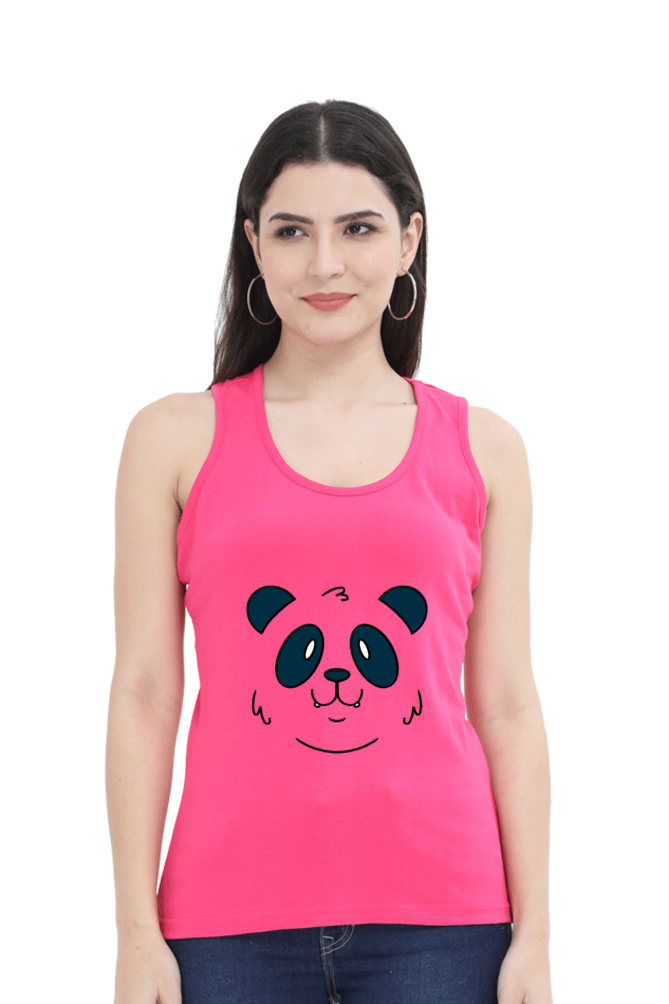 Panda Face Tank Top