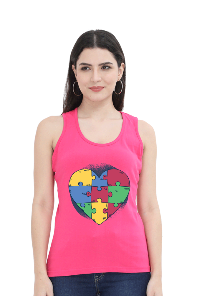Autism Heart Puzzle Tank Top