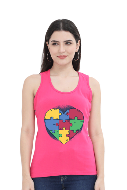 Autism Heart Puzzle Tank Top
