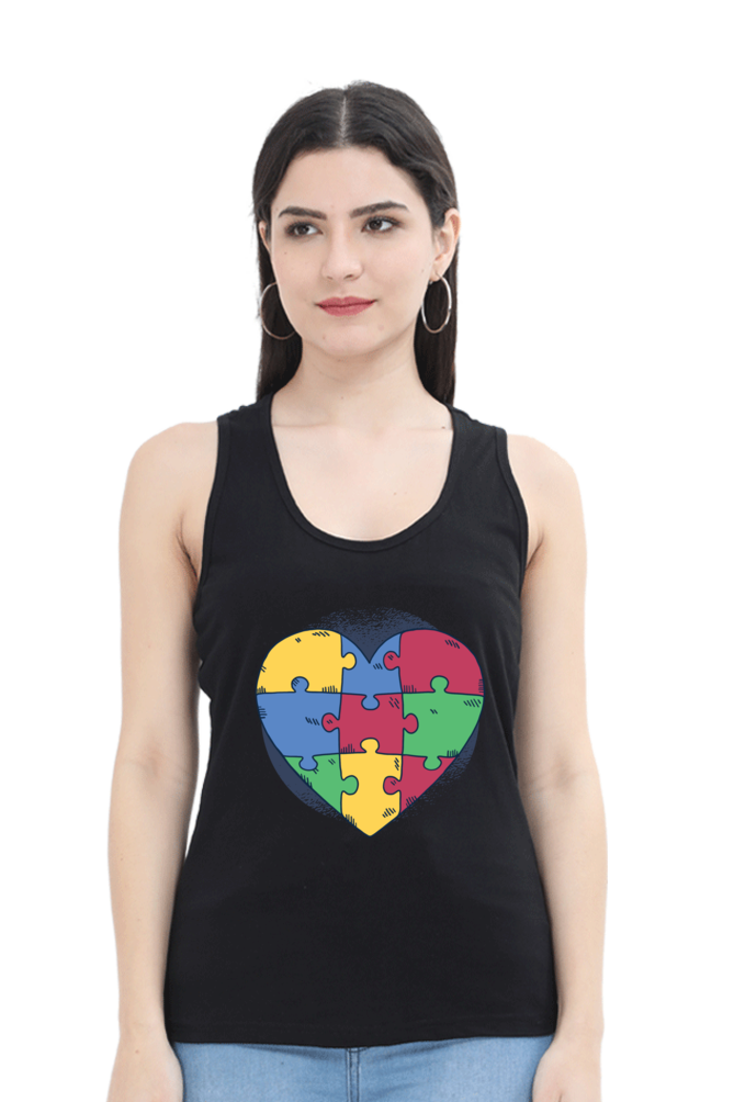 Autism Heart Puzzle Tank Top