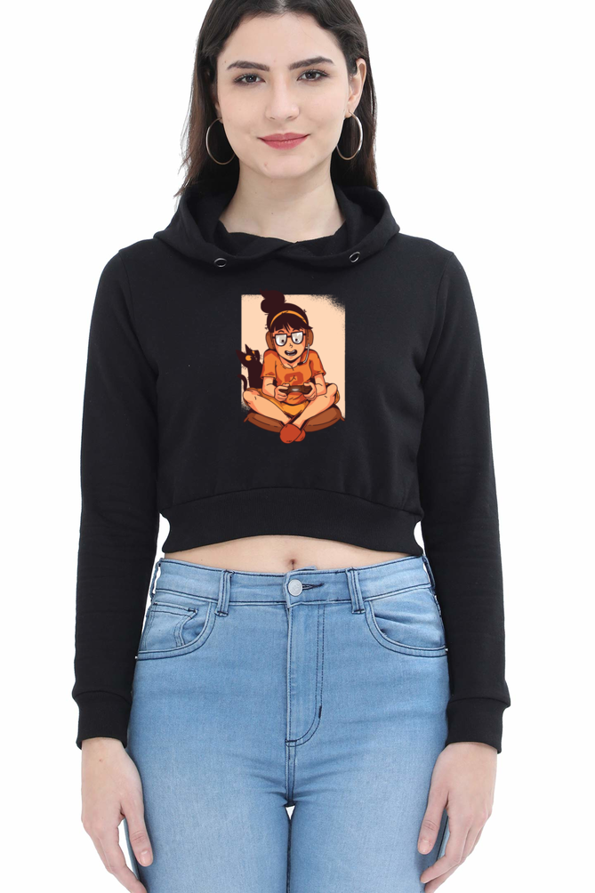 Gamer Girl Crop Hoodie
