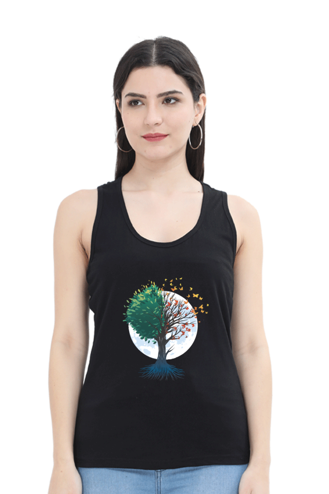 Tree Of Butterflies Autumn Tank Top