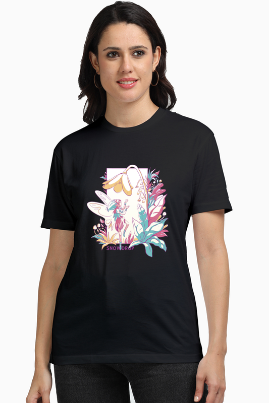 Small Fairy With Flowers Supima T-Shirt