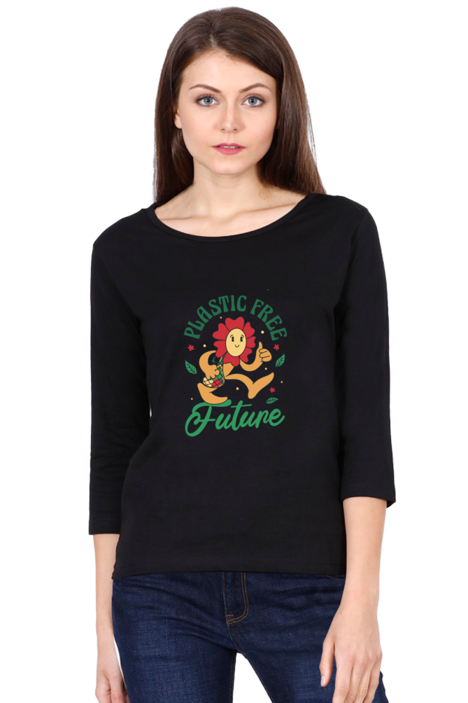 Plastic Free Flower Round Neck Full Sleeve