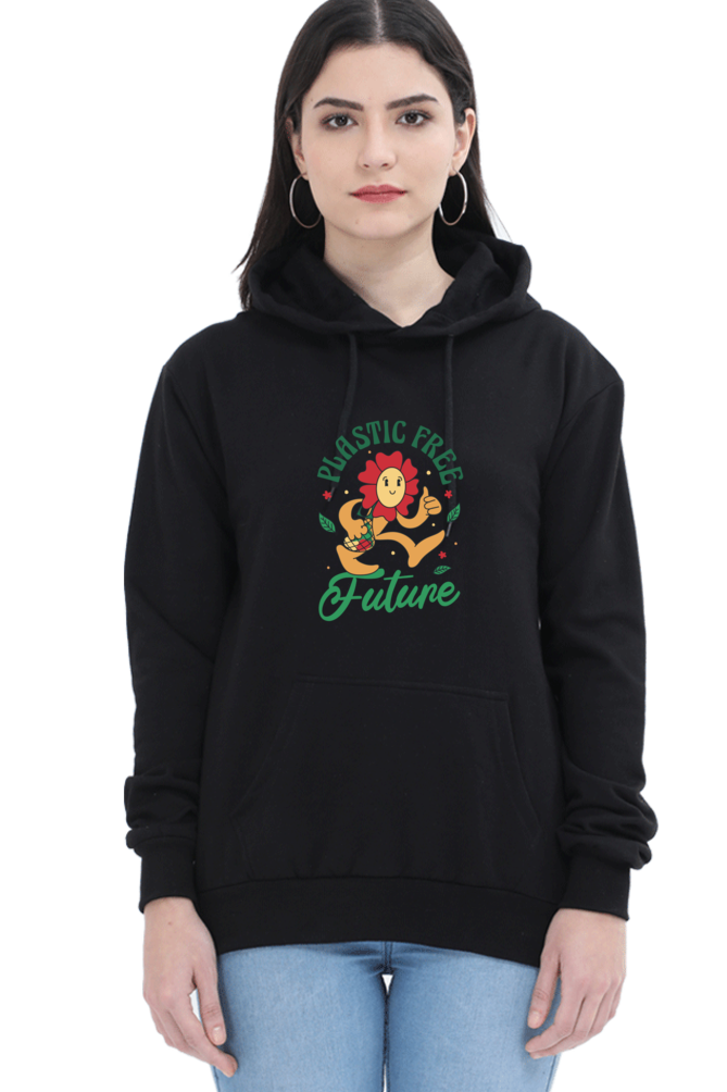 Plastic Free Flower Hooded Sweat Shirt