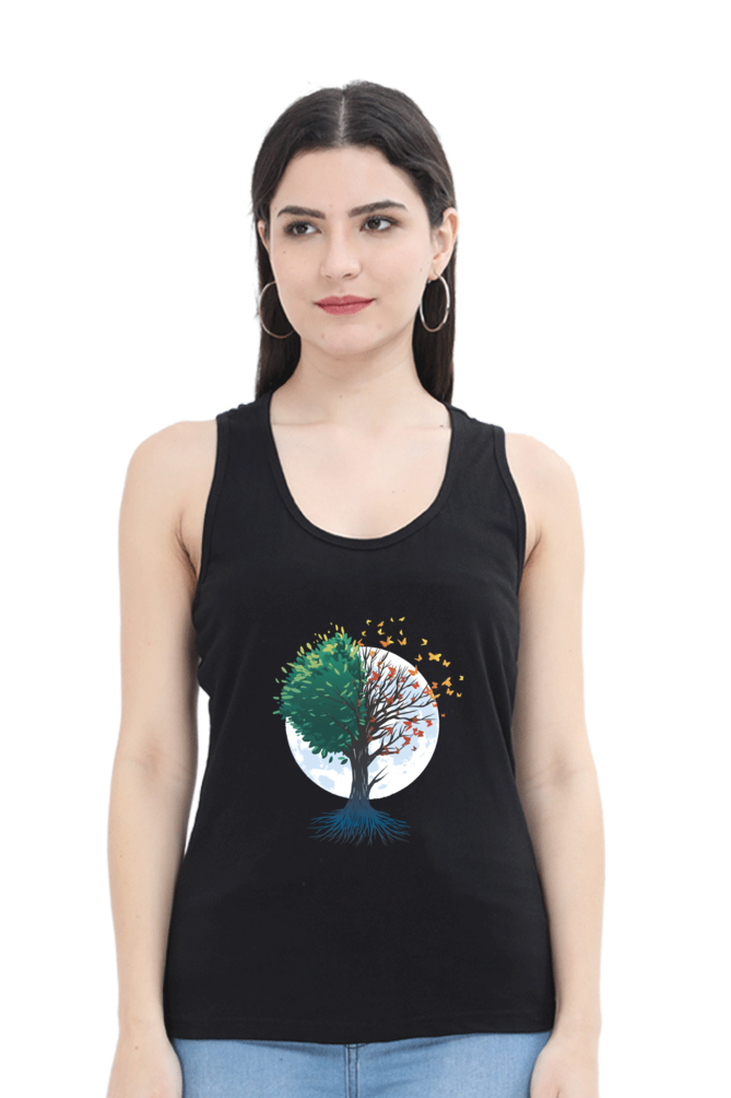Tree Of Butterflies Autumn Tank Top