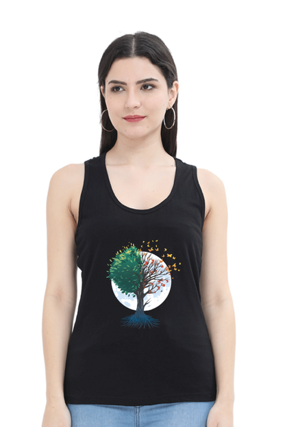 Tree Of Butterflies Autumn Tank Top