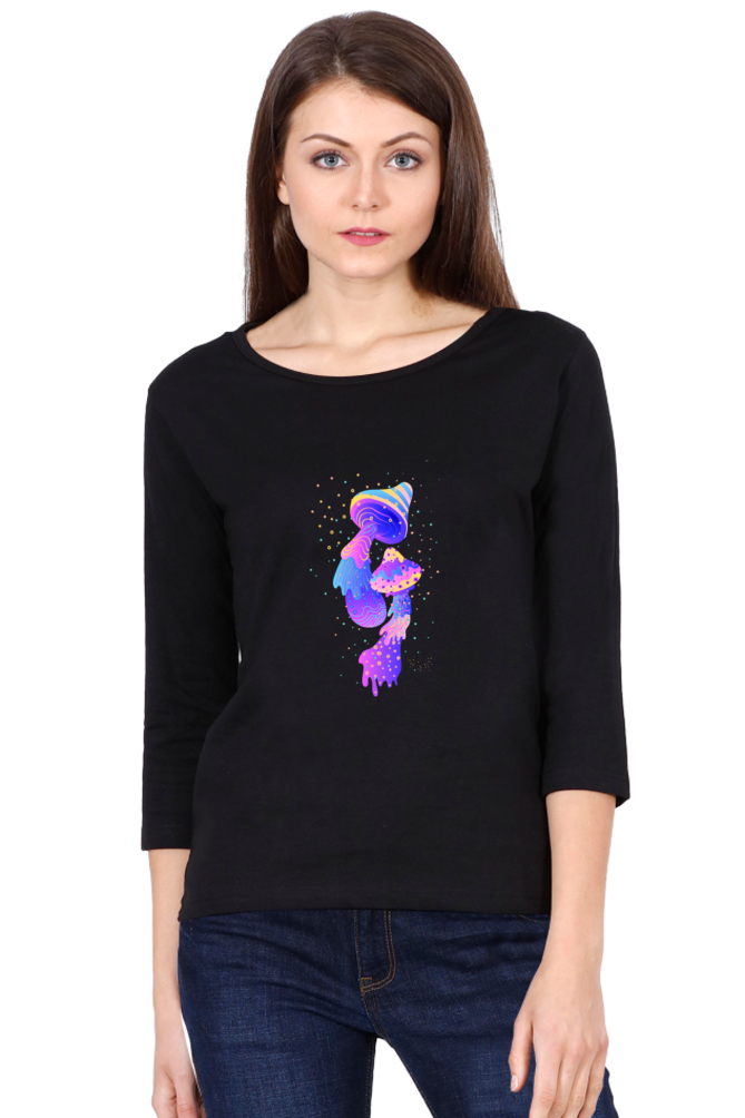 Psychedelics Mushroom Round Neck Full Sleeve