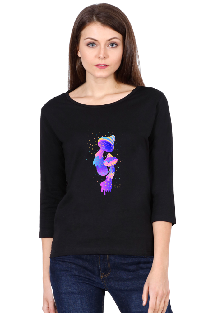 Psychedelics Mushroom Round Neck Full Sleeve