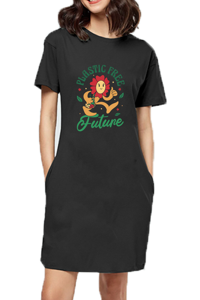 Plastic Free Flower T-Shirt Dress