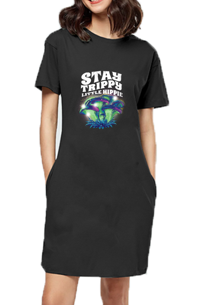 Magic Mushrooms Fantasy T-Shirt Dress