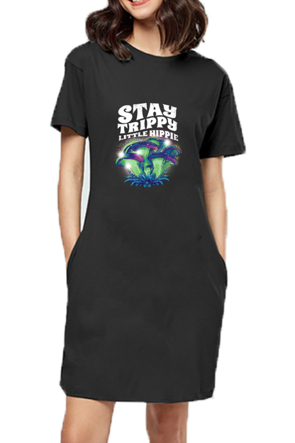Magic Mushrooms Fantasy T-Shirt Dress