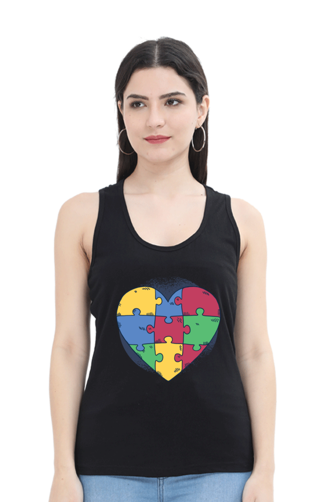 Autism Heart Puzzle Tank Top