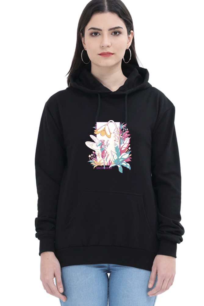 Small Fairy With Flowers Hooded Sweat Shirt