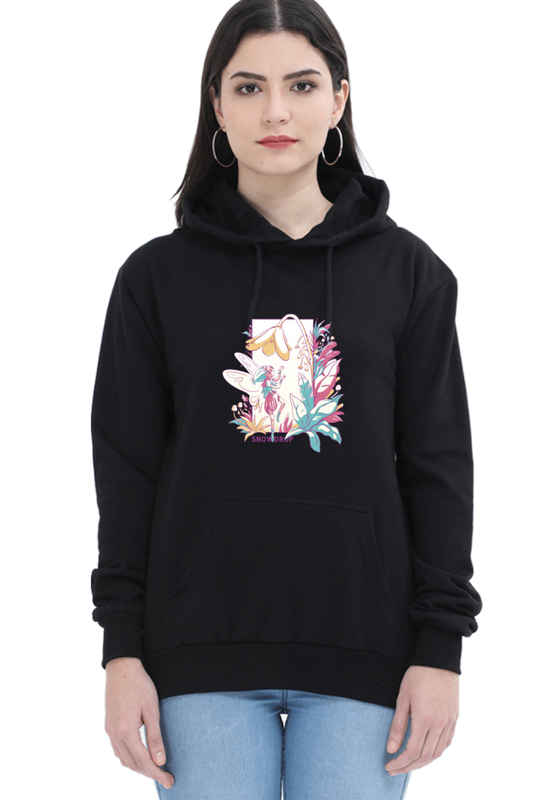 Small Fairy With Flowers Hooded Sweat Shirt