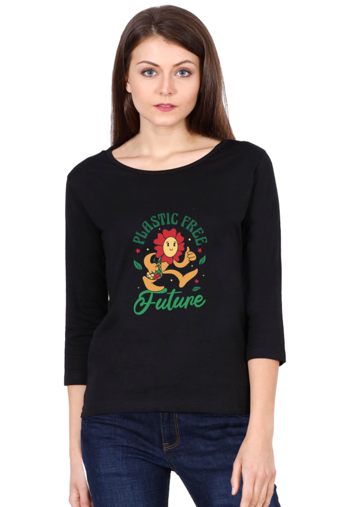 Plastic Free Flower Round Neck Full Sleeve
