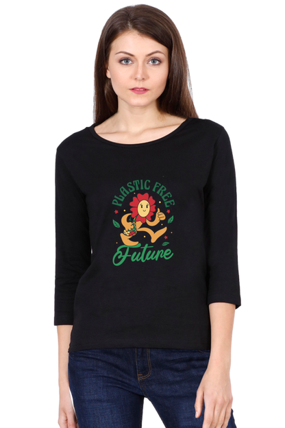 Plastic Free Flower Round Neck Full Sleeve