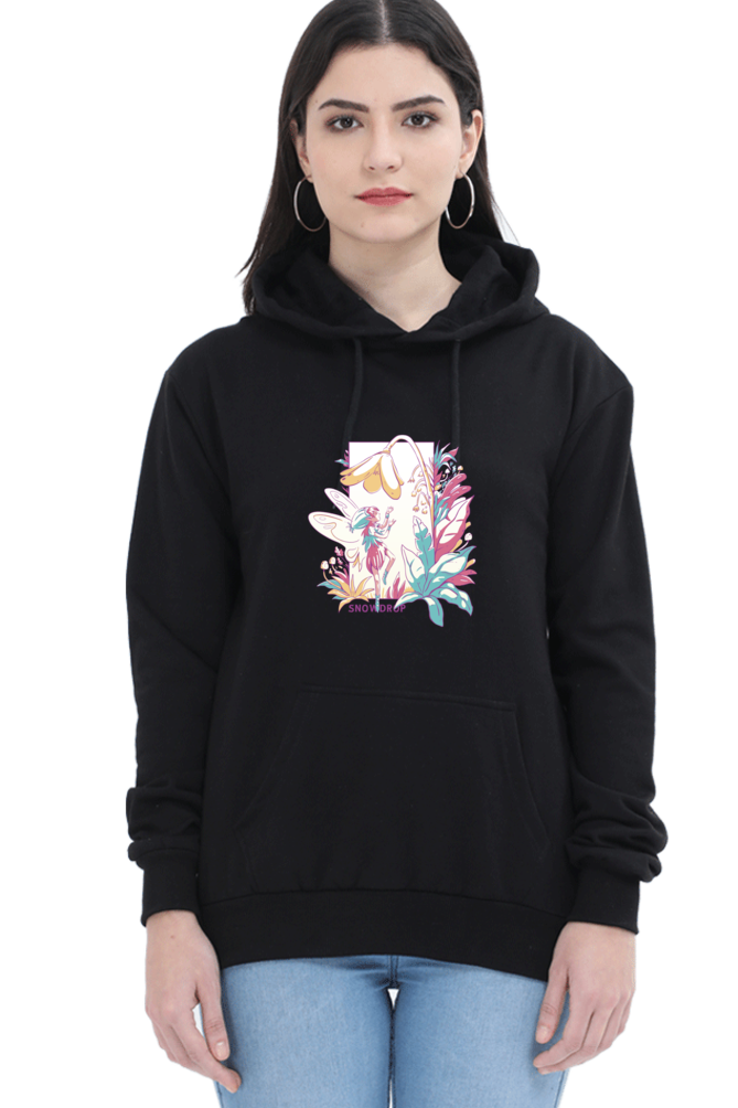 Small Fairy With Flowers Hooded Sweat Shirt