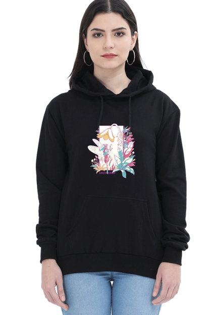Small Fairy With Flowers Hooded Sweat Shirt