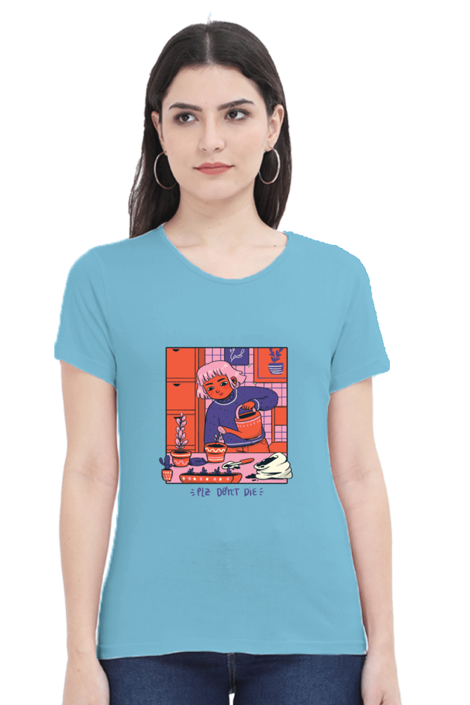 Girl Watering Plant T-Shirt