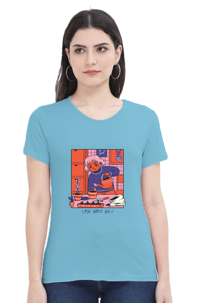 Girl Watering Plant T-Shirt