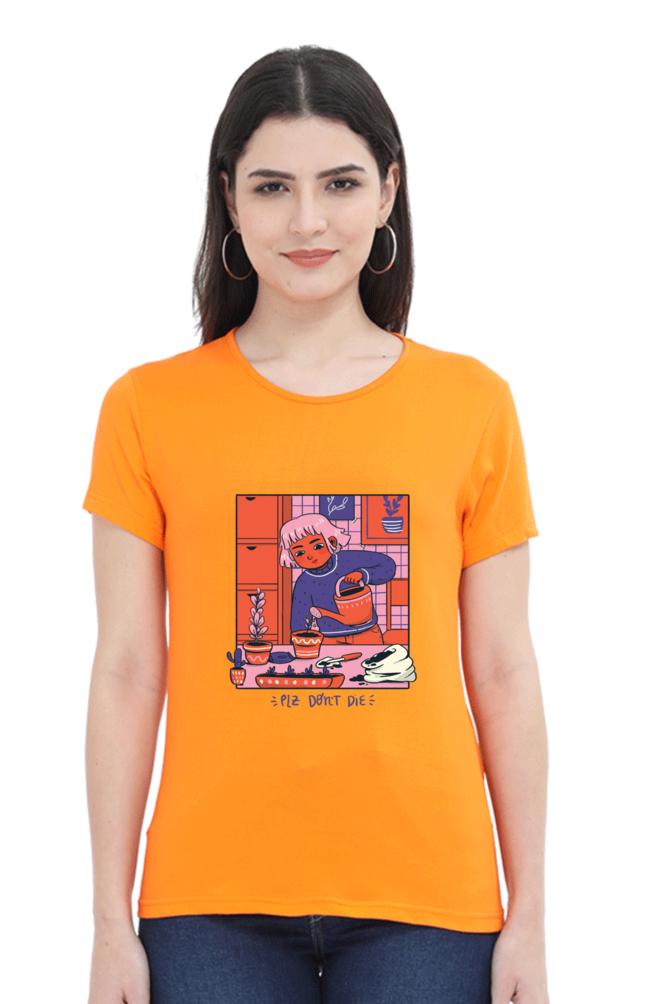 Girl Watering Plant T-Shirt