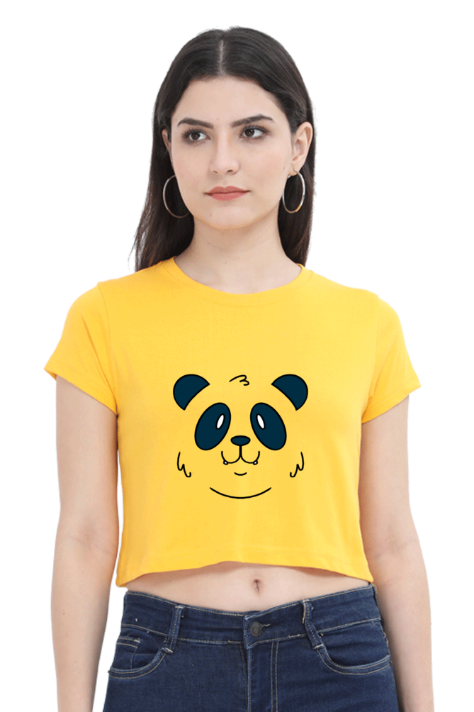 Panda Face Crop Top