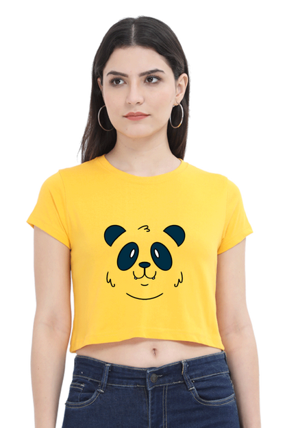 Panda Face Crop Top