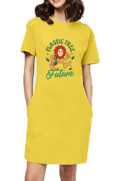 Plastic Free Flower T-Shirt Dress