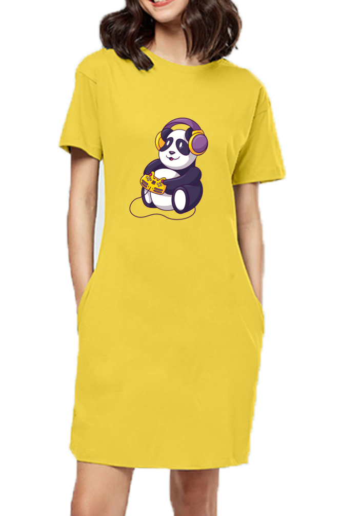 Gamer Panda T-Shirt Dress
