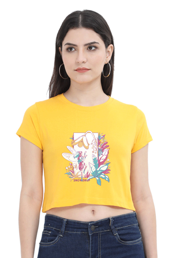Small Fairy With Flowers Crop Top